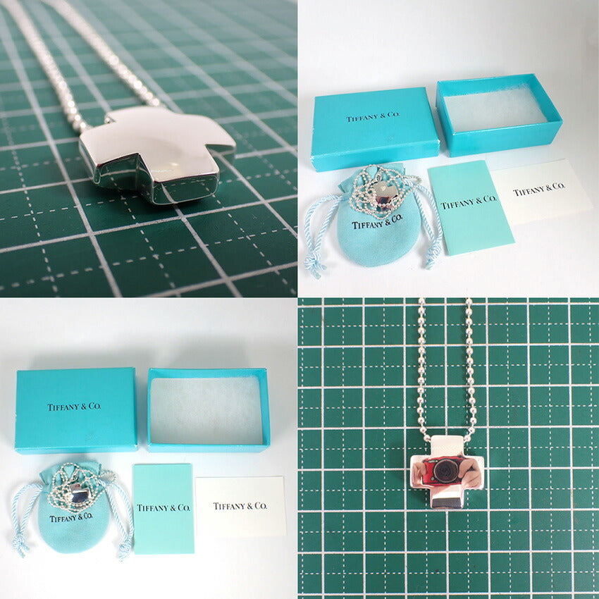 【中古】TIFFANY/ティファニー 925 ローマンクロス ペンダント/ネックレス/j228-7