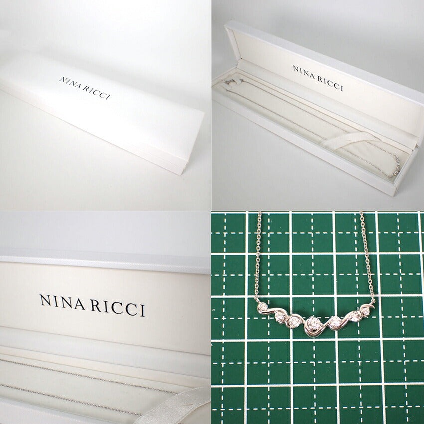 【中古】NINA RICCI/ニナリッチ Pt900/Pt850 ダイヤモンド ペンダント/ネックレス//j229-10