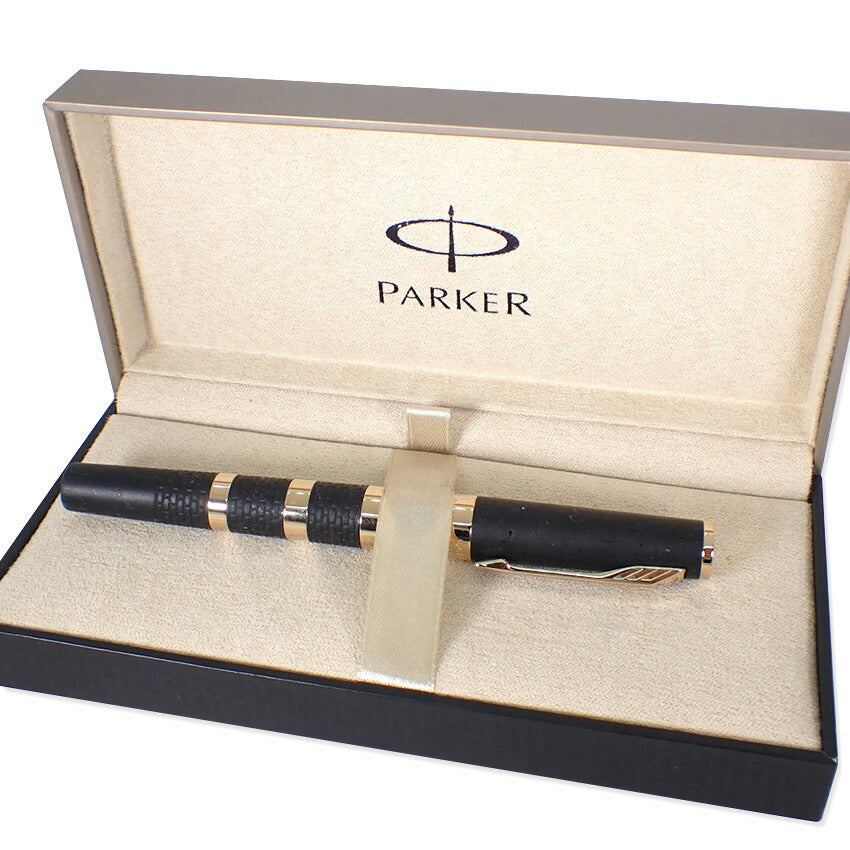 【中古】PARKER/パーカー 万年筆  インジェニュイティ ブラックラバー＆メタル/j229-1