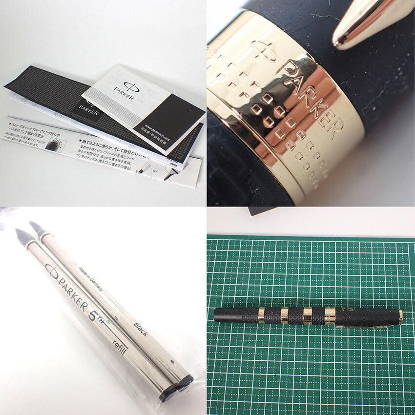 【中古】PARKER/パーカー 万年筆  インジェニュイティ ブラックラバー＆メタル/j229-1