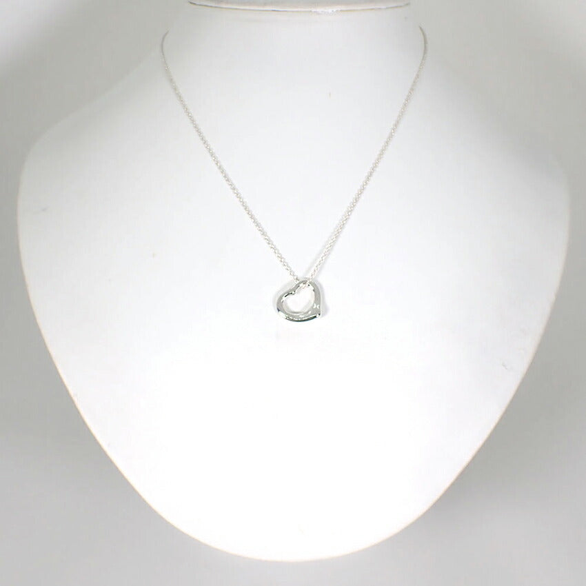 【中古】TIFFANY/ティファニー 925 オープンハート ペンダント/ネックレス/j230-11