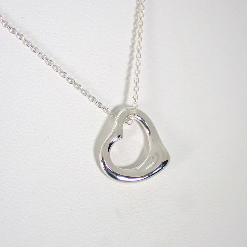 【中古】TIFFANY/ティファニー 925 オープンハート ペンダント/ネックレス/j230-11