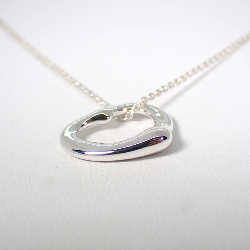 【中古】TIFFANY/ティファニー 925 オープンハート ペンダント/ネックレス/j230-11