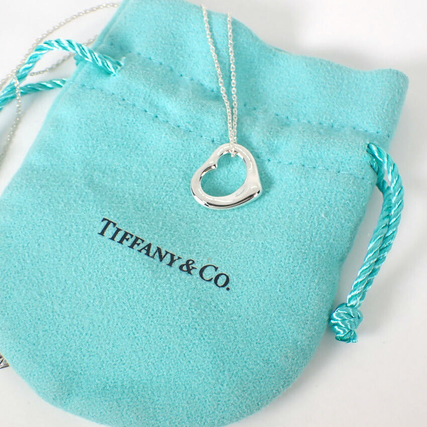 【中古】TIFFANY/ティファニー 925 オープンハート ペンダント/ネックレス/j230-11