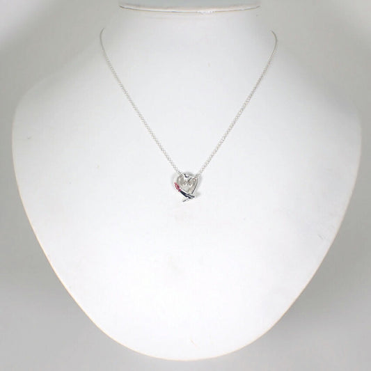 【中古】TIFFANY/ティファニー 925 ラビングハート レッドエナメル LOVE ペンダント/ネックレス/j230-12