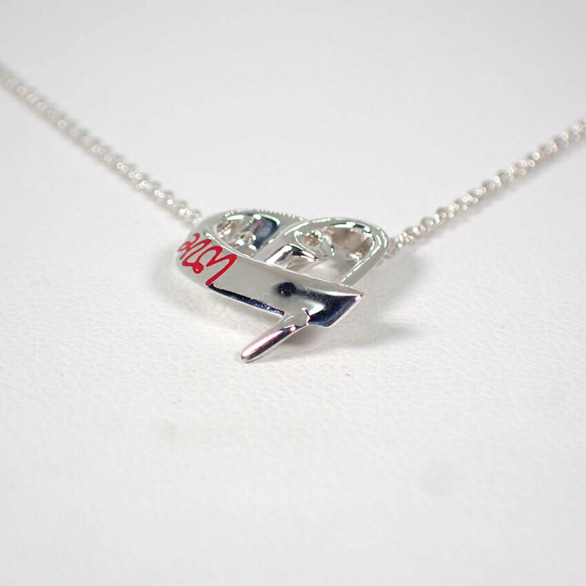 【中古】TIFFANY/ティファニー 925 ラビングハート レッドエナメル LOVE ペンダント/ネックレス/j230-12