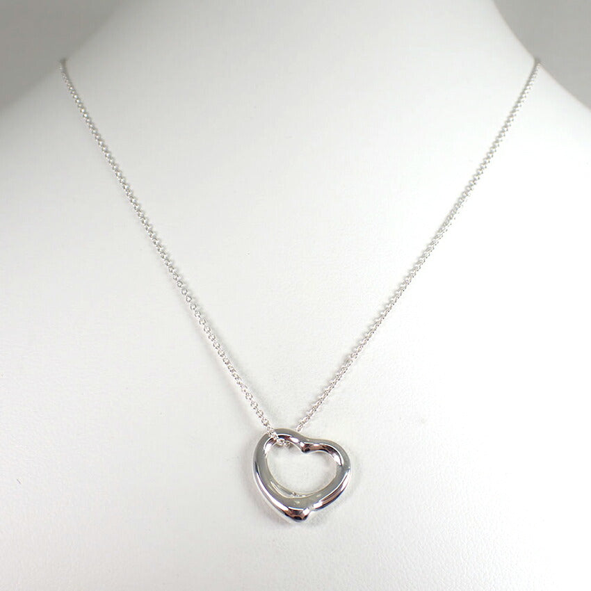 【中古】TIFFANY/ティファニー 925 オープンハート ペンダント/ネックレス/j230-1
