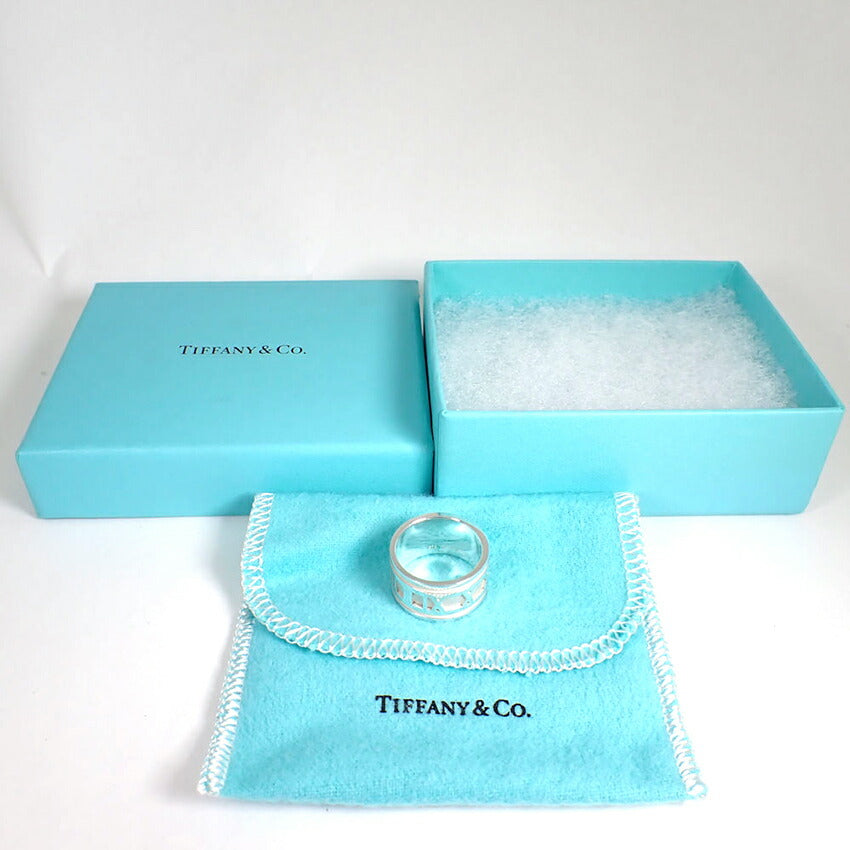 【中古】TIFFANY/ティファニー 925 アトラス ワイド リング /15号/j230-5