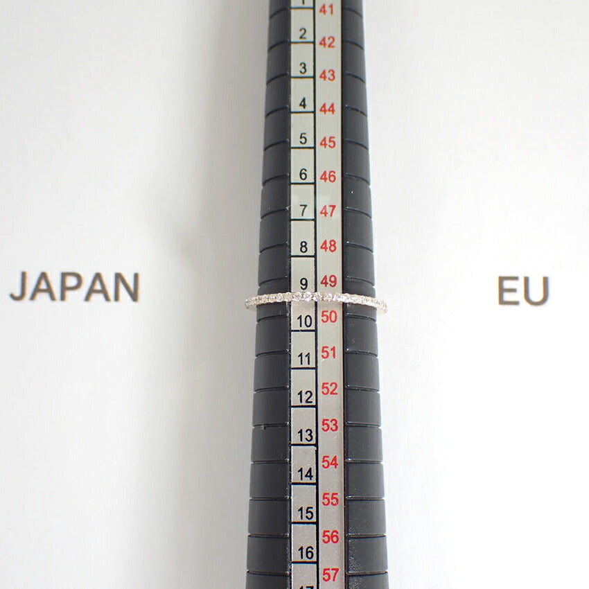【中古】4℃ K18PG ダイヤモンド ハーフエタニティ リング /10号/j230-6