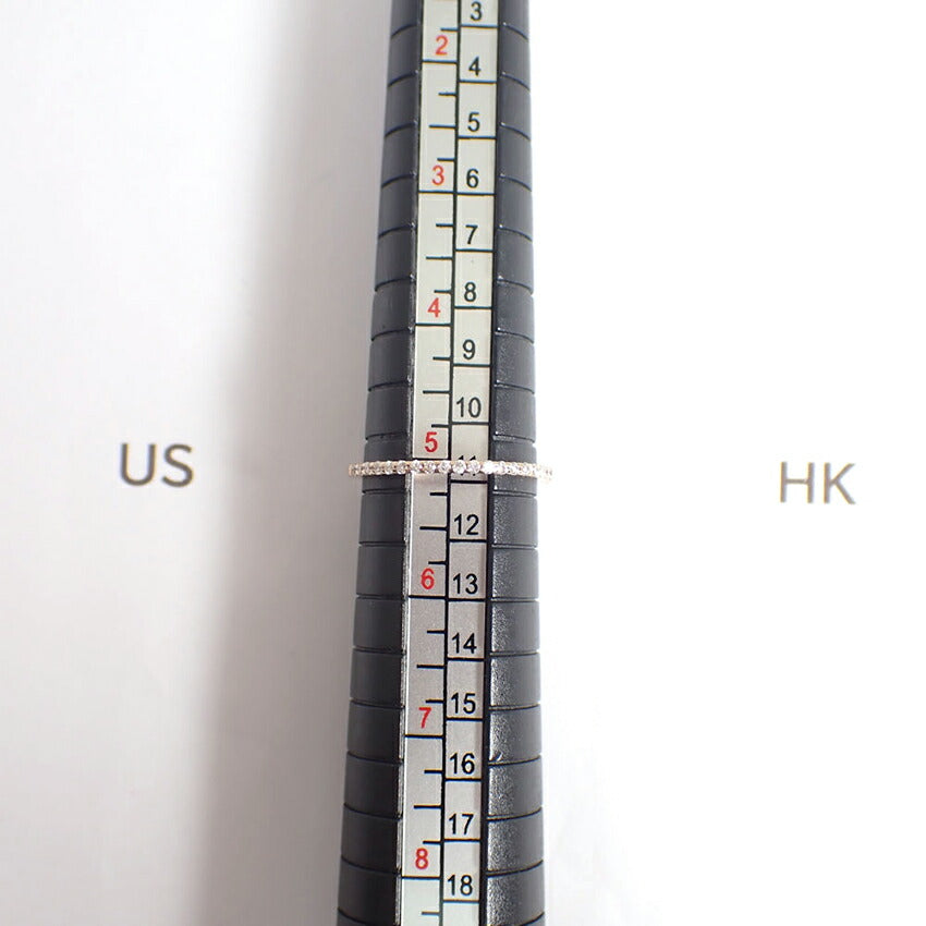 【中古】4℃ K18PG ダイヤモンド ハーフエタニティ リング /10号/j230-6