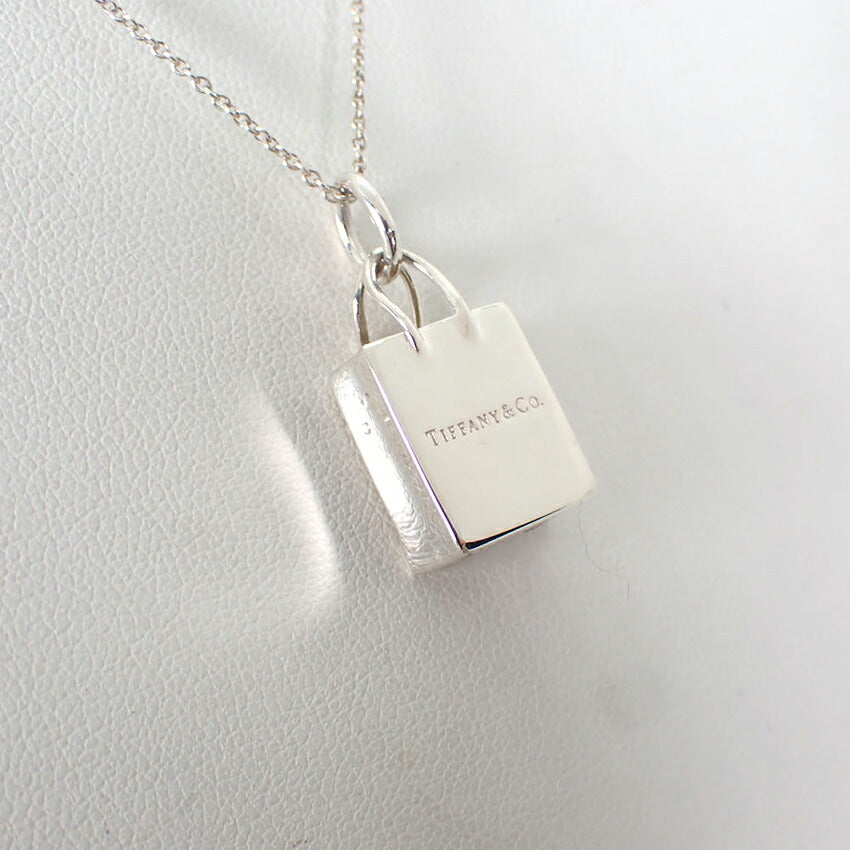 【中古】TIFFANY/ティファニー 925 ショッピングバッグ ペンダント/ネックレス/j231-10