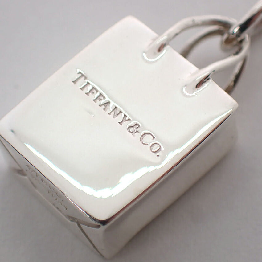 【中古】TIFFANY/ティファニー 925 ショッピングバッグ ペンダント/ネックレス/j231-10