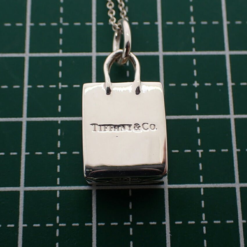 【中古】TIFFANY/ティファニー 925 ショッピングバッグ ペンダント/ネックレス/j231-10