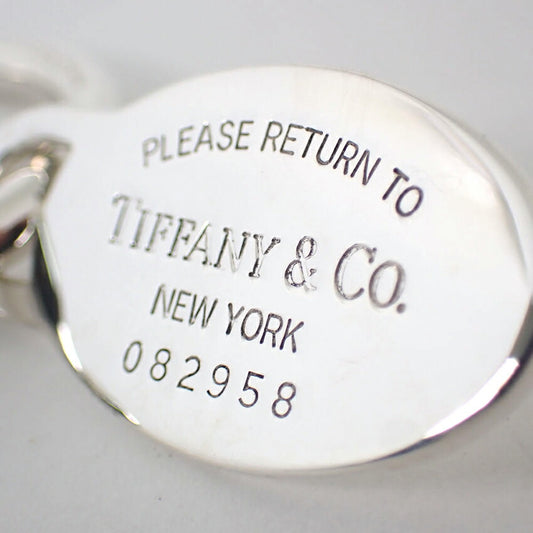 【中古】TIFFANY/ティファニー 925 リターントゥティファニー オーバルタグ キーリング/j234-10