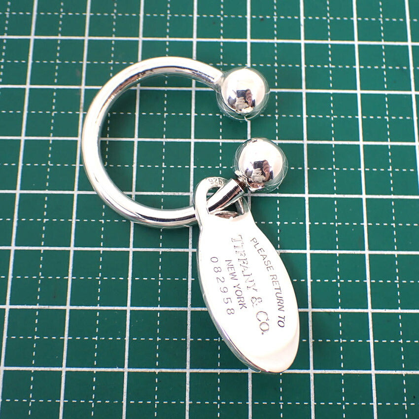 【中古】TIFFANY/ティファニー 925 リターントゥティファニー オーバルタグ キーリング/j234-10