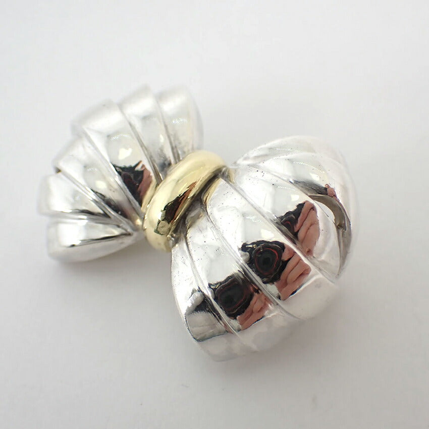 【中古】TIFFANY/ティファニー/925/750/リボン/ブローチ/j234-11