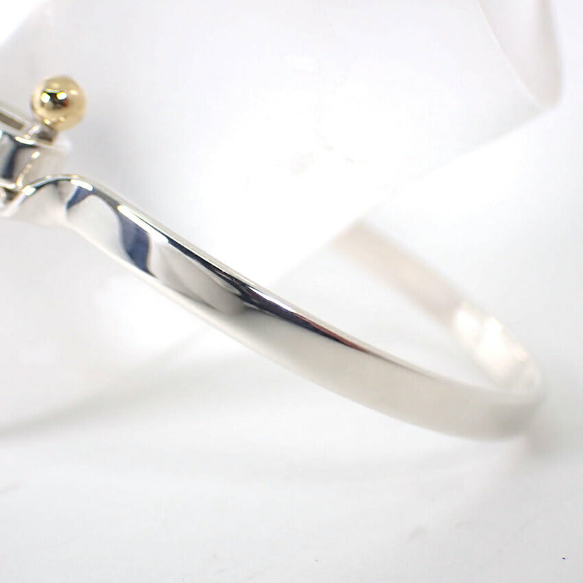 【中古】TIFFANY/ティファニー 925/750 コンビ フック＆アイ バングル/j234-3