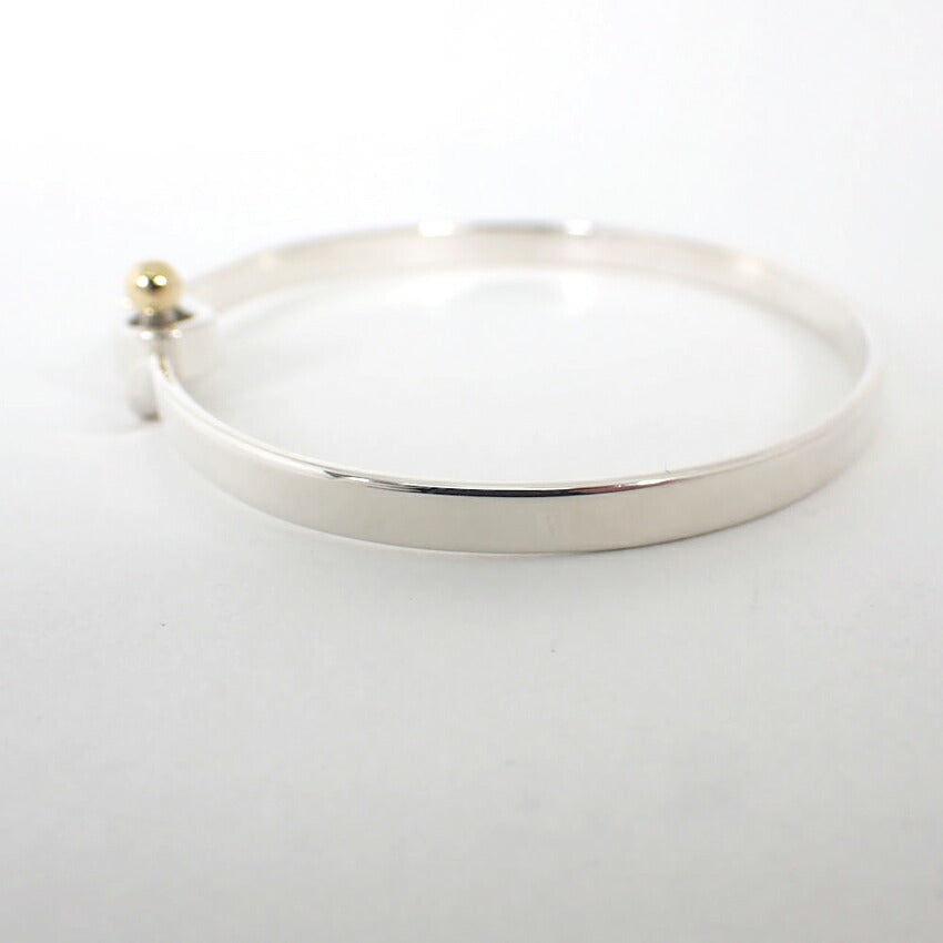 【中古】TIFFANY/ティファニー 925/750 コンビ フック＆アイ バングル/j234-3