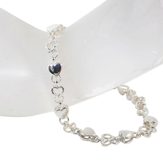 【中古】TIFFANY/ティファニー 925 パフハート ブレスレット/j234-4