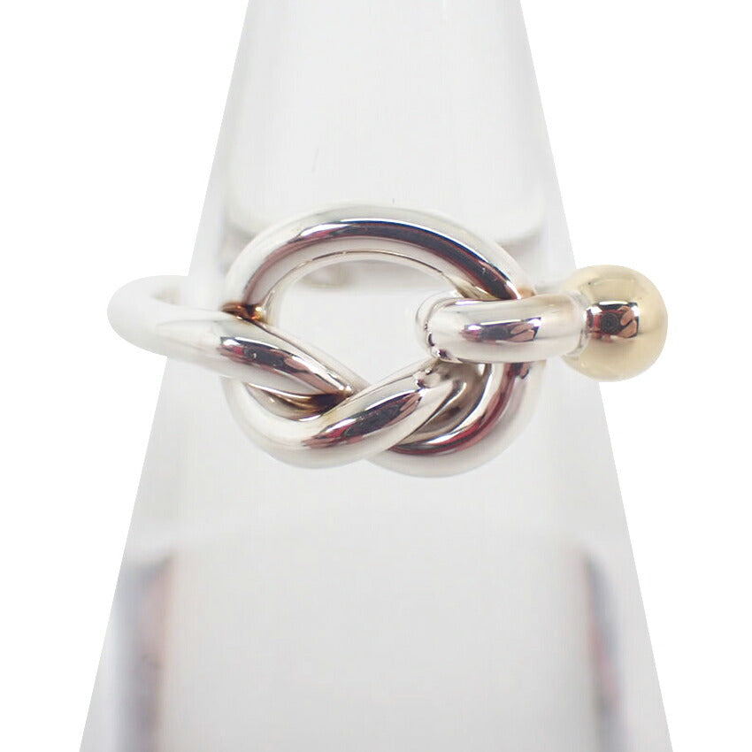 【中古】TIFFANY/ティファニー 925/750 フック＆アイ コンビ リング /8号/j235-3