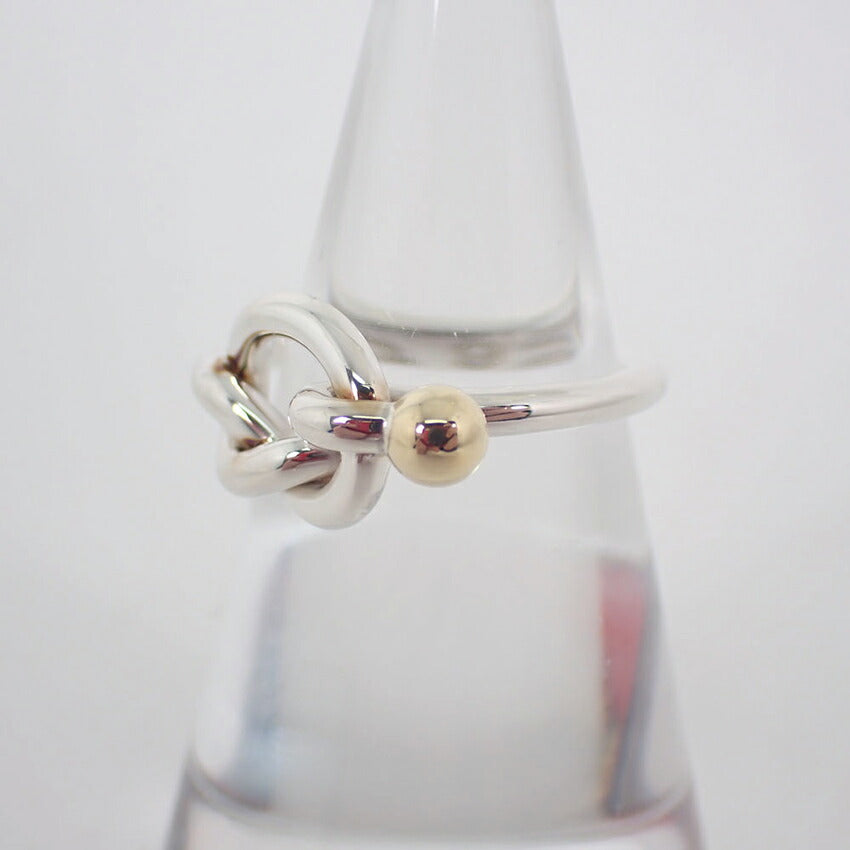 【中古】TIFFANY/ティファニー 925/750 フック＆アイ コンビ リング /8号/j235-3