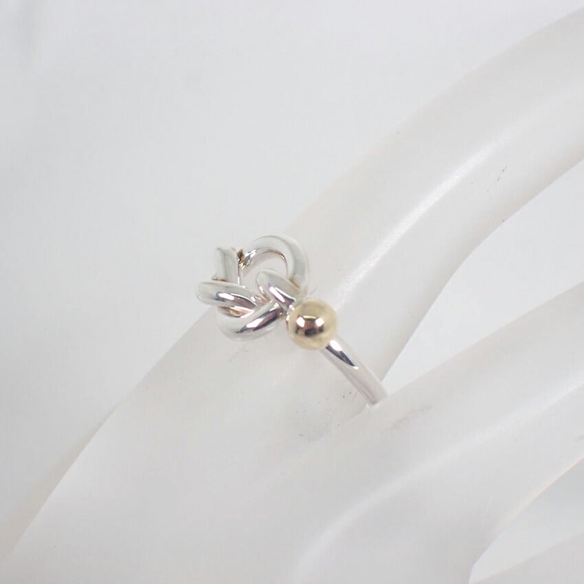 【中古】TIFFANY/ティファニー 925/750 フック＆アイ コンビ リング /8号/j235-3