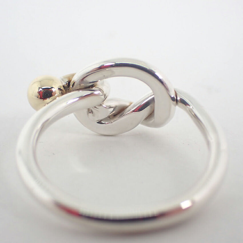 【中古】TIFFANY/ティファニー 925/750 フック＆アイ コンビ リング /8号/j235-3