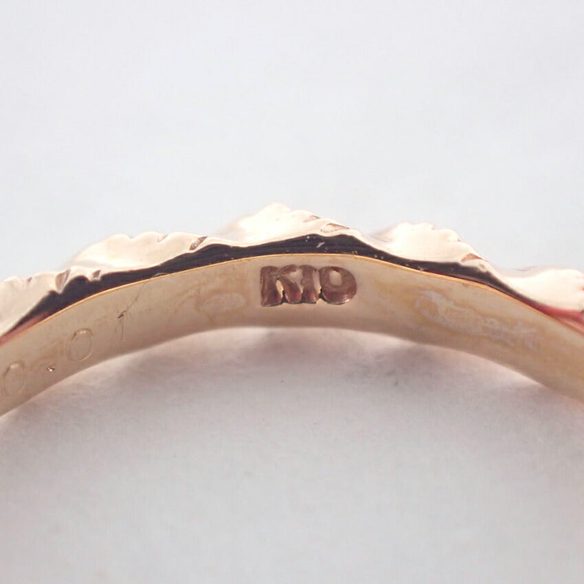【中古】agete/アガット K10PG ダイヤモンド/0.01ct リング /1号/j235-8