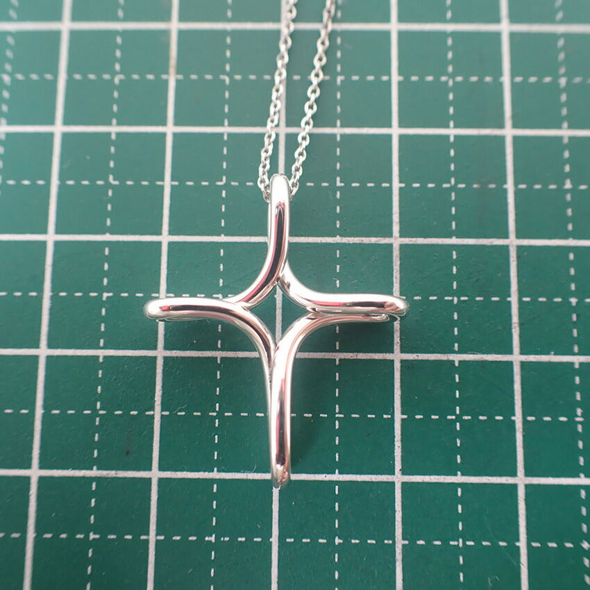 【中古】TIFFANY/ティファニー 925 オープンクロス インフィニティ ペンダント/j236-10