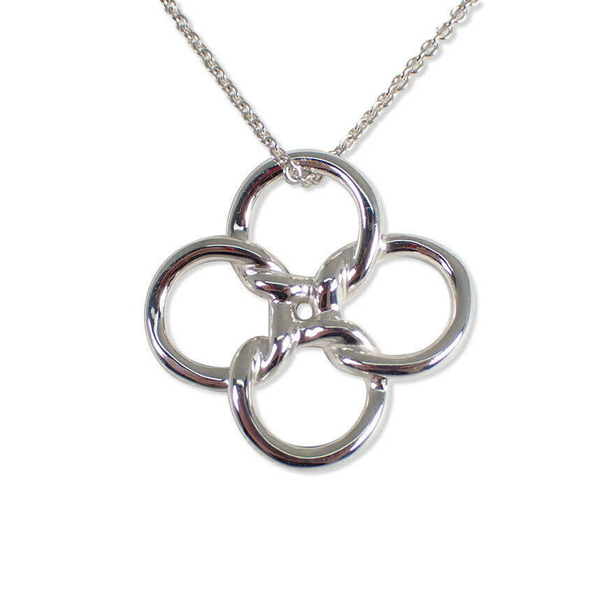 【中古】TIFFANY/ティファニー 925 ラビングハート クローバー ペンダント/ネックレス/j236-5