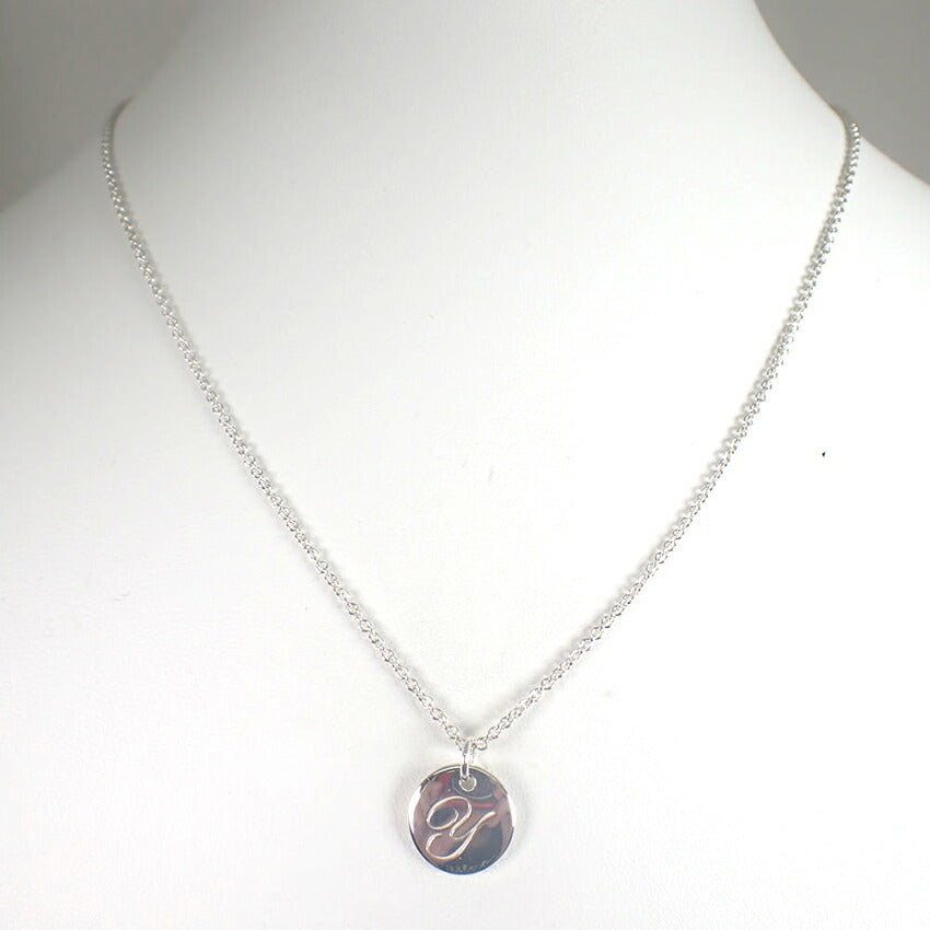 【中古】TIFFANY/ティファニー 925 イニシャル/ｙ ラウンドブレード ペンダント/ネックレス/j236-8