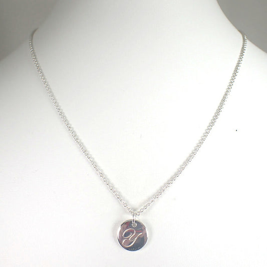 【中古】TIFFANY/ティファニー 925 イニシャル/ｙ ラウンドブレード ペンダント/ネックレス/j236-8
