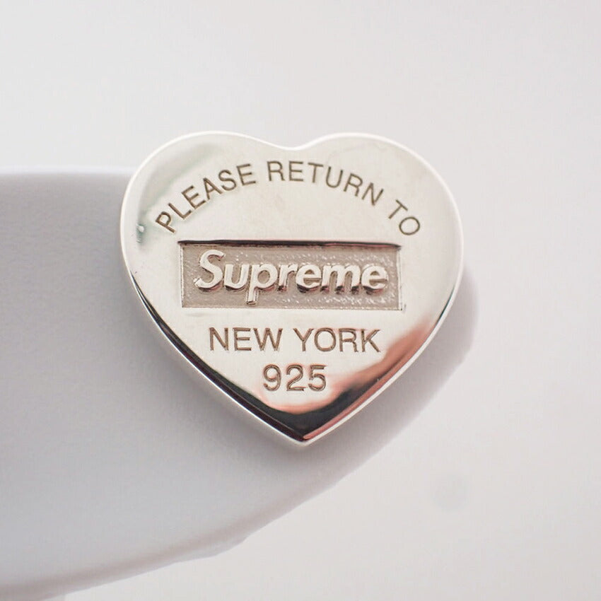 【中古】TIFFANY/ティファニー Supreme/シュプリーム 925 リターントゥティファニー ハート ピアス/j237-1