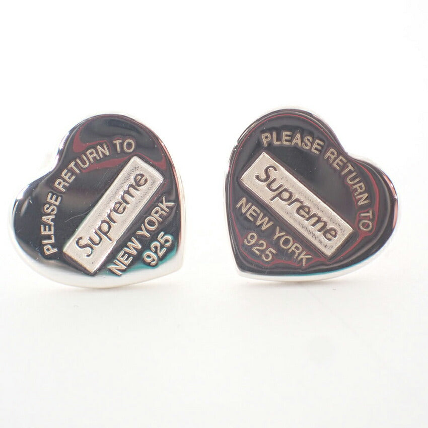【中古】TIFFANY/ティファニー Supreme/シュプリーム 925 リターントゥティファニー ハート ピアス/j237-1
