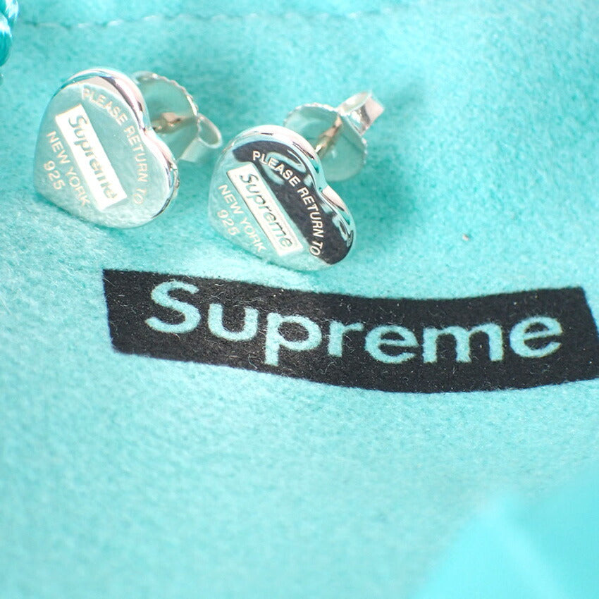 【中古】TIFFANY/ティファニー Supreme/シュプリーム 925 リターントゥティファニー ハート ピアス/j237-1