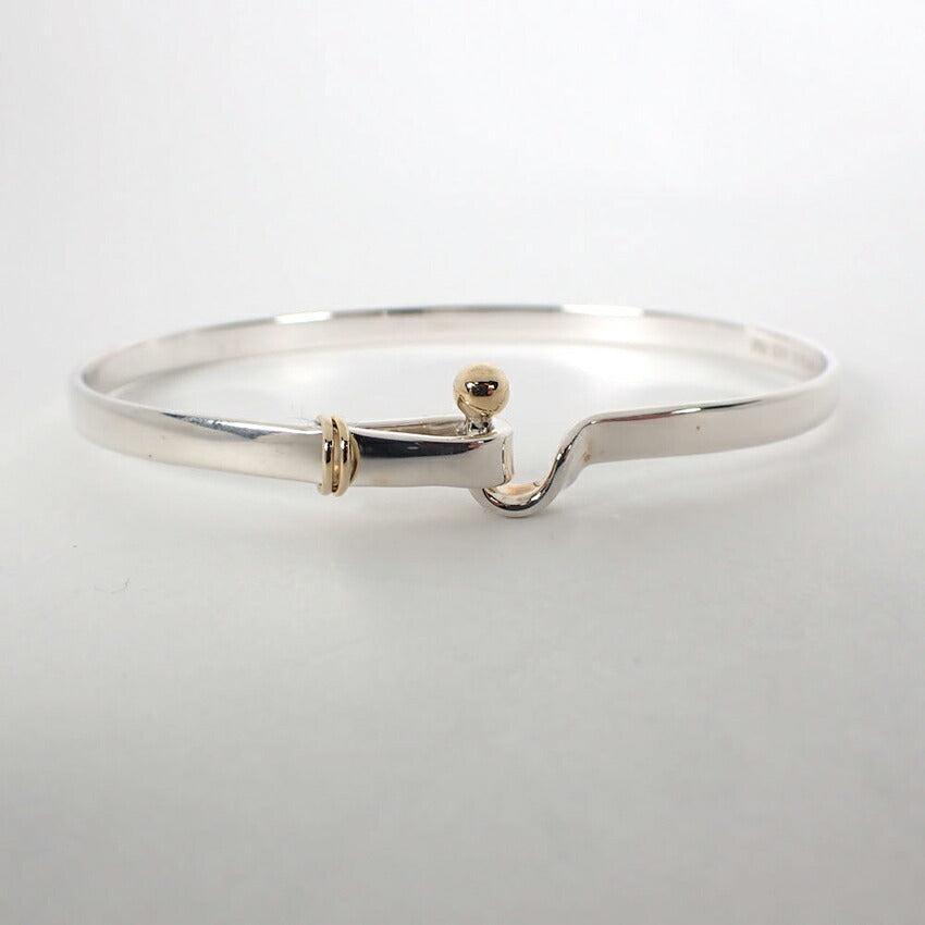 【中古】TIFFANY/ティファニー 925/750  フック＆アイ バングル/j237-2