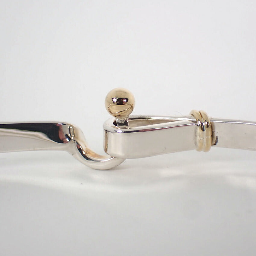 【中古】TIFFANY/ティファニー 925/750  フック＆アイ バングル/j237-2