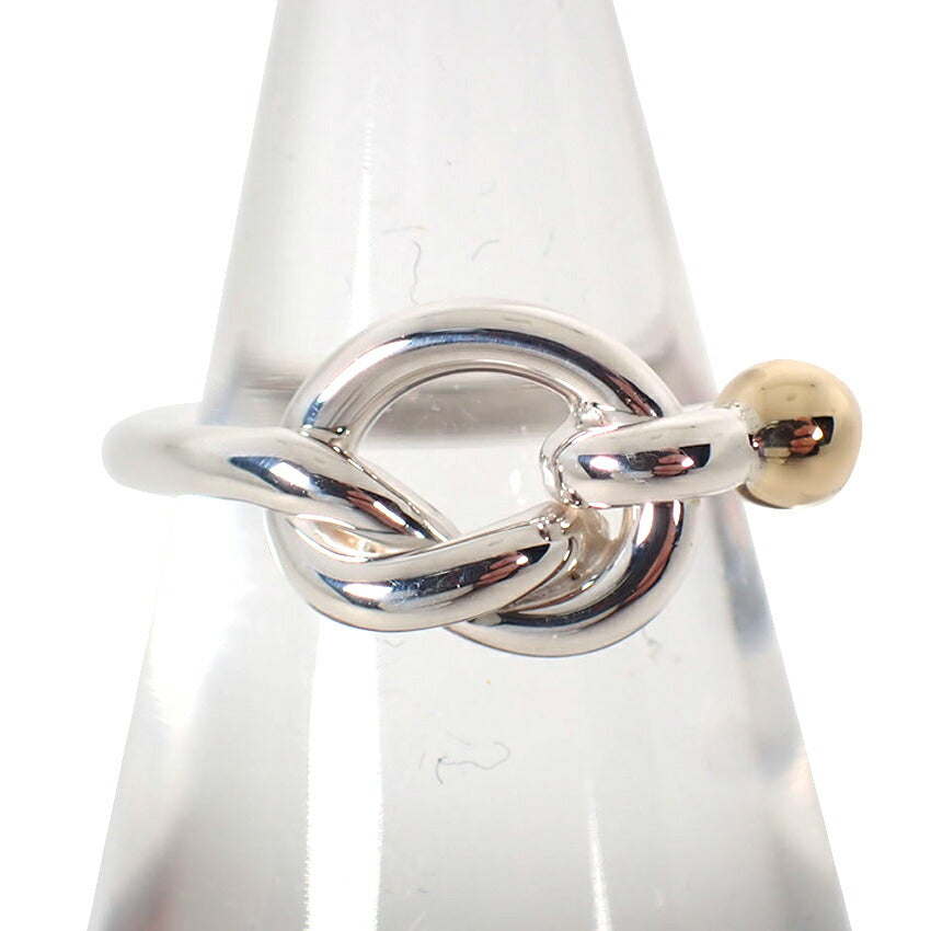 【中古】TIFFANY/ティファニー 925/750 ラブノット  リング /9号/j237-6
