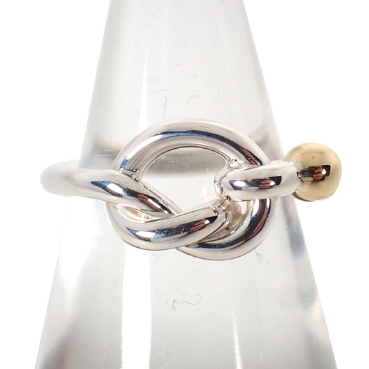 【中古】TIFFANY/ティファニー 925/750 ラブノット  リング /9号/j237-6