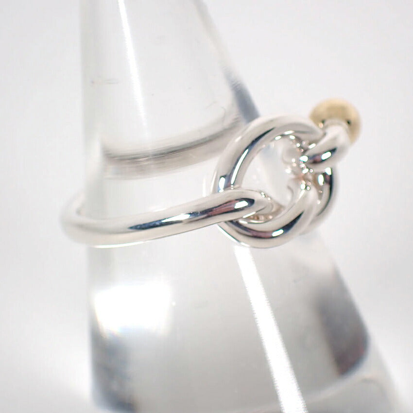 【中古】TIFFANY/ティファニー 925/750 ラブノット  リング /9号/j237-6