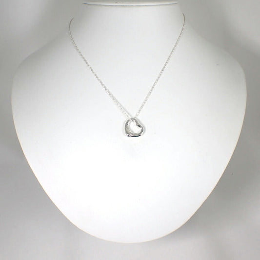 【中古】TIFFANY/ティファニー 925 オープンハート ペンダント/ネックレス /j238-1