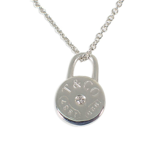【中古】TIFFANY/ティファニー 925 ダイヤ/1pc 1837 ラウンドロック ペンダント/ネックレス/j238-3