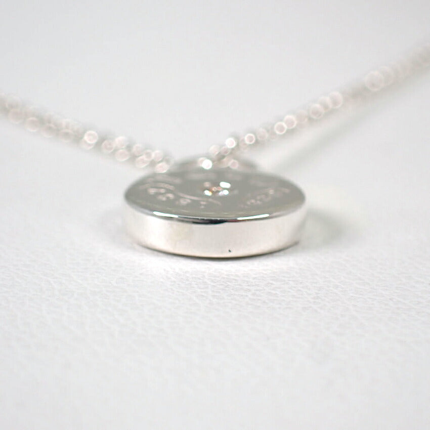 【中古】TIFFANY/ティファニー 925 ダイヤ/1pc 1837 ラウンドロック ペンダント/ネックレス/j238-3