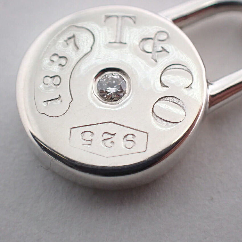 【中古】TIFFANY/ティファニー 925 ダイヤ/1pc 1837 ラウンドロック ペンダント/ネックレス/j238-3