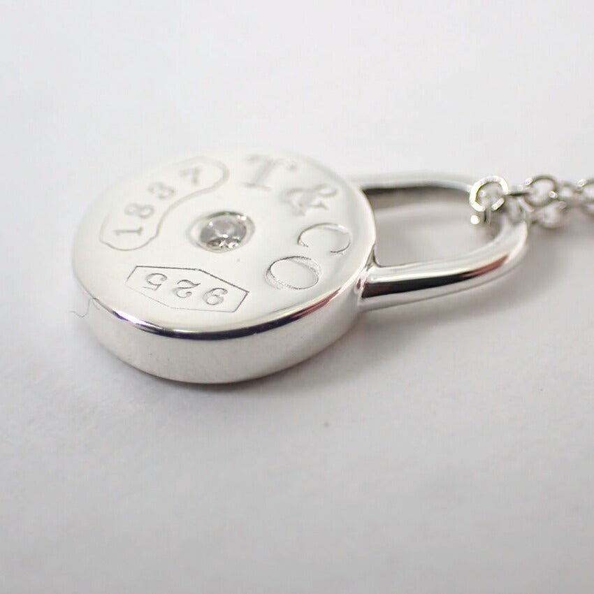 【中古】TIFFANY/ティファニー 925 ダイヤ/1pc 1837 ラウンドロック ペンダント/ネックレス/j238-3