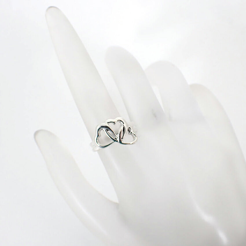 【中古】TIFFANY/ティファニー 925 トリプルハート リング /10号/j238-5