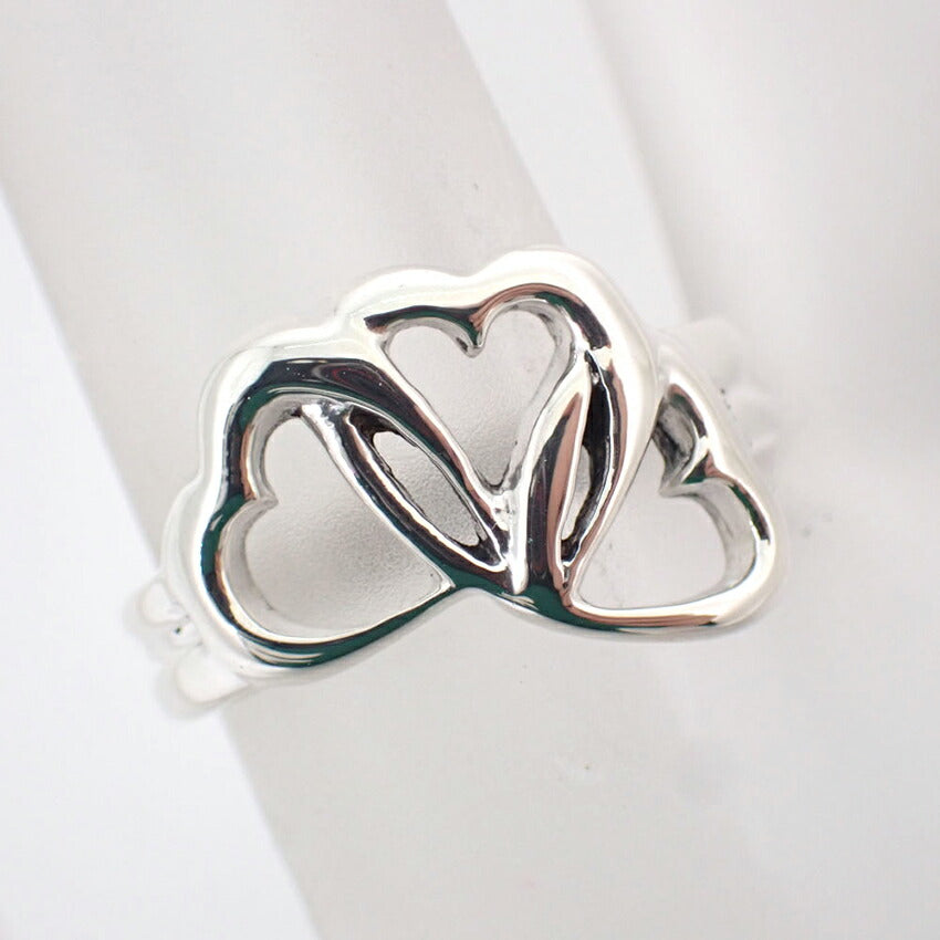 【中古】TIFFANY/ティファニー 925 トリプルハート リング /10号/j238-5