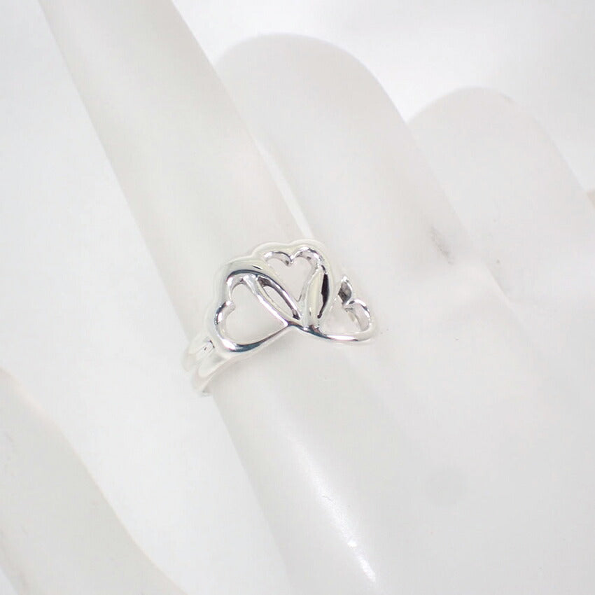 【中古】TIFFANY/ティファニー 925 トリプルハート リング /10号/j238-5