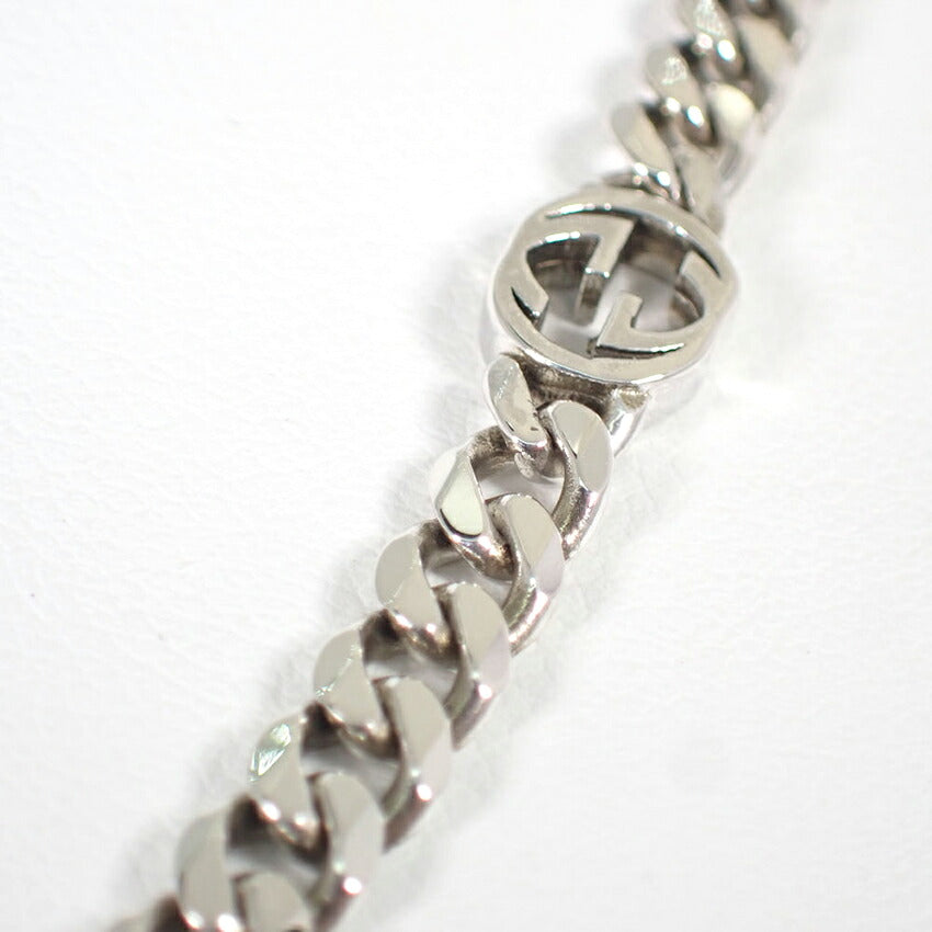 【中古】GUCCI/グッチ 925 インターロッキングG ペンダント/ネックレス 箱付き/j238-7