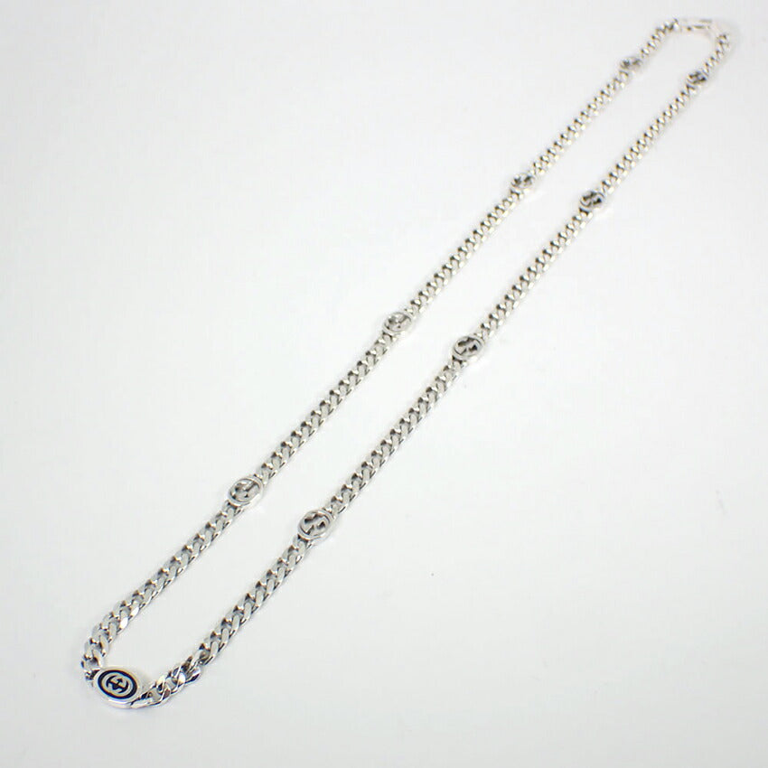 【中古】GUCCI/グッチ 925 インターロッキングG ペンダント/ネックレス 箱付き/j238-7